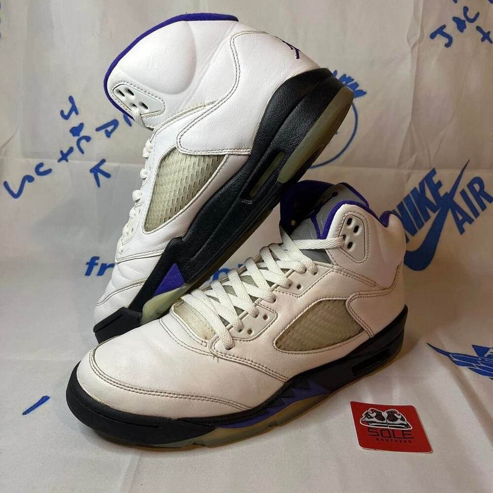 Jordan 5 retro white purple